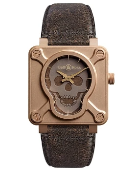 Часы Bell & Ross Instruments BR0192-SKULL-BR