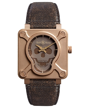 Часы Bell & Ross Instruments BR0192-SKULL-BR